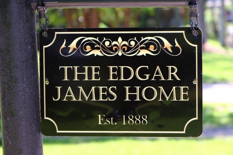 The Edgar James Home, 307 S. Laurel Street Sign